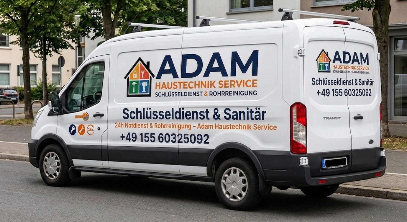 Adam Haustechnik Servicefahrzeug – Schlüsseldienst Kassel 24h Notdienst